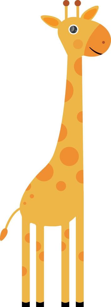 Cute Giraffe Kids Illustration Drawing for Books Magazines Learning Cards Africa Animals vector