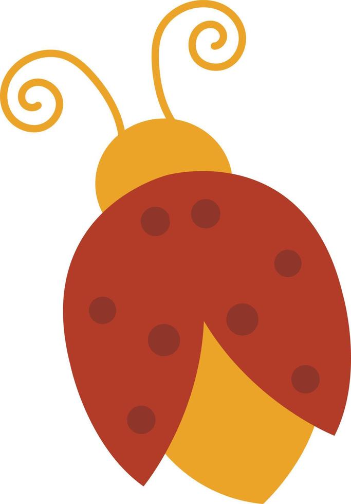 Ladybug Decorative Element for Autumn Design vector