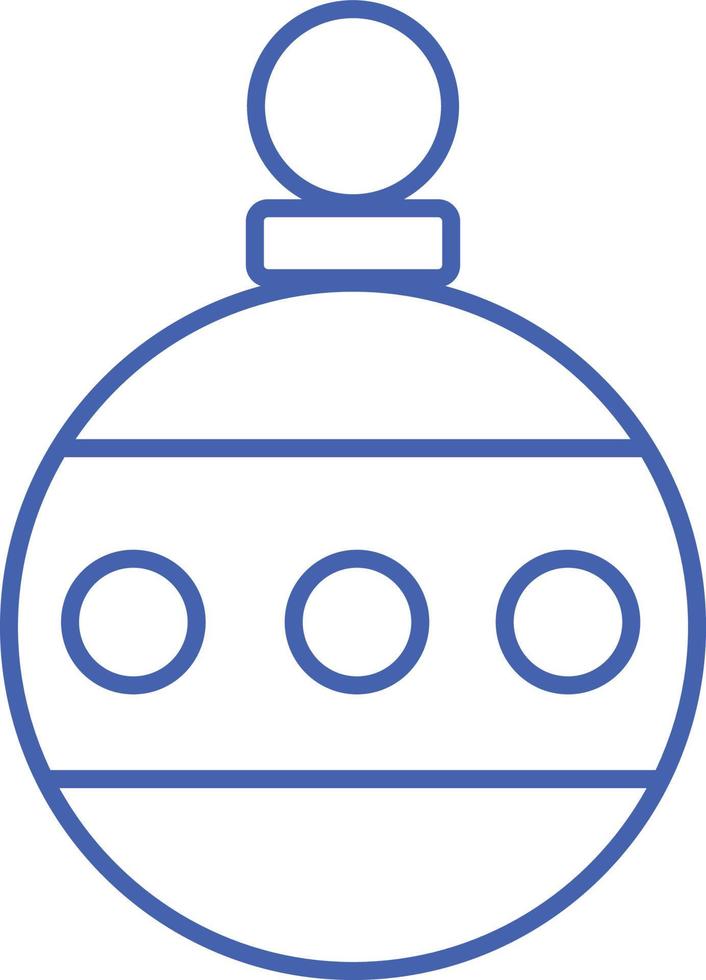 bola de navidad árbol de navidad juguete línea azul vector