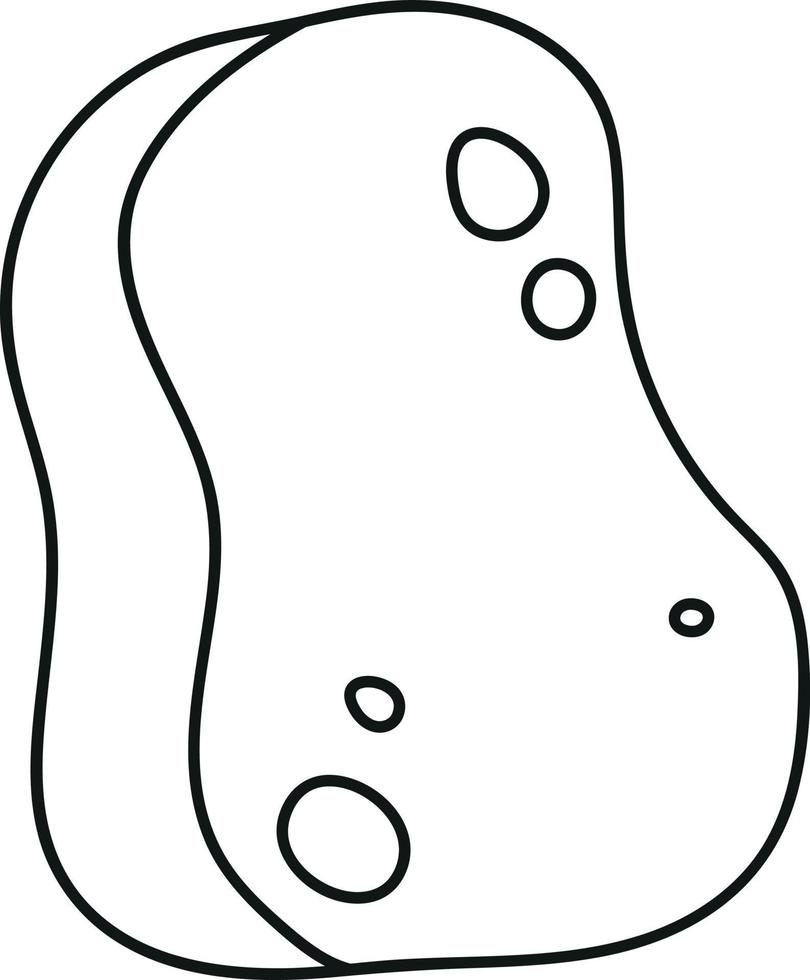 Body Sponge in Doodle Style vector