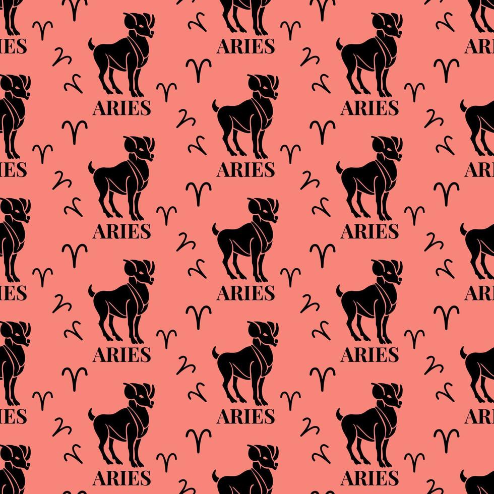 aries seamless pattern perfect for background or wallpaper vector