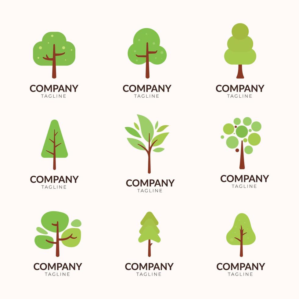 plantilla de logotipo de árbol vector