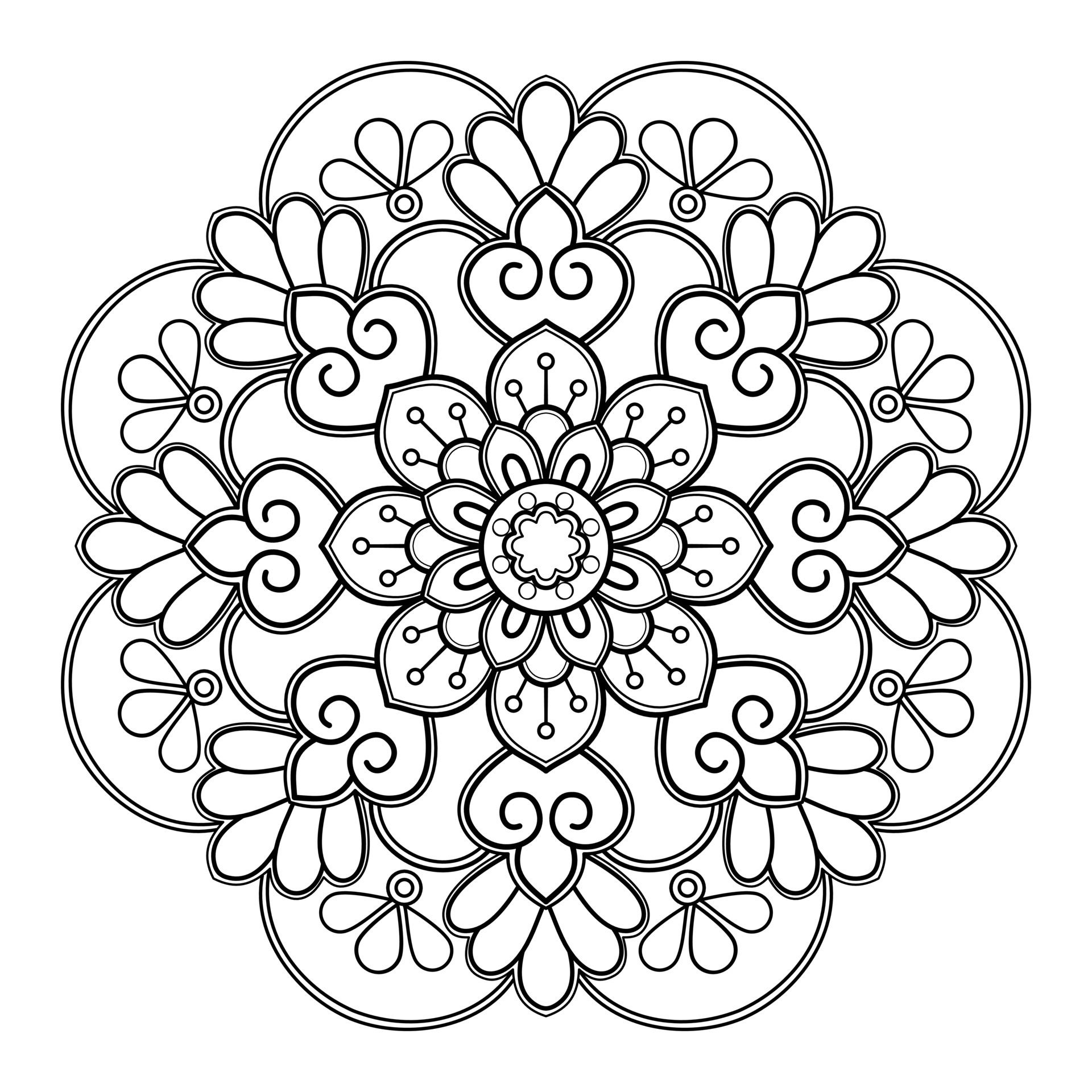 Vector mandala pattern. Coloring book element. Abstract lace pattern.  Decorative ornament in ethnic style Stock Vector Image & Art - Alamy