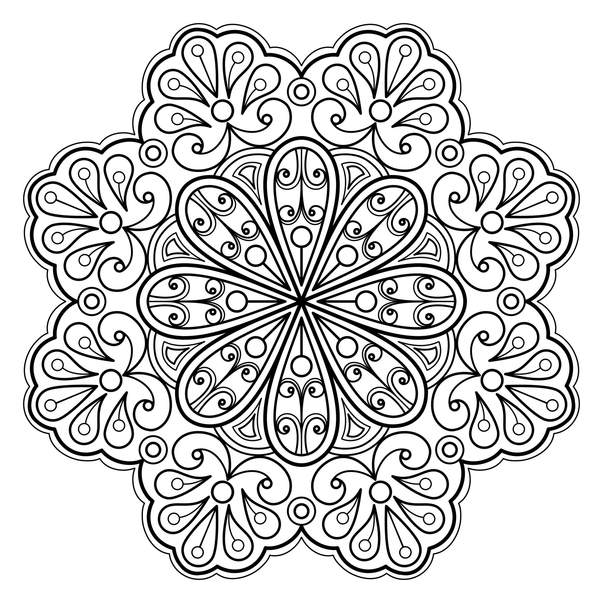 Vector abstract mandala pattern. Art on the wall. Coloring book Lace