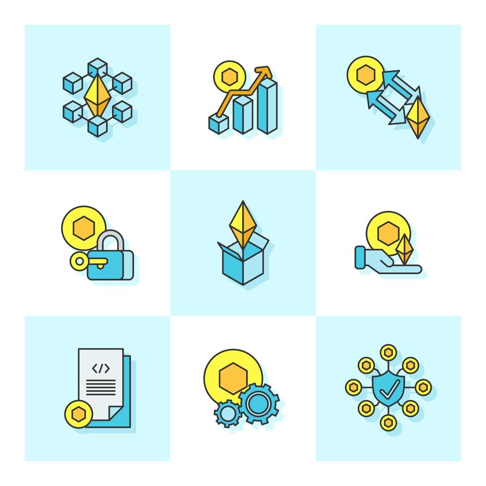 NFT Icon Set vector