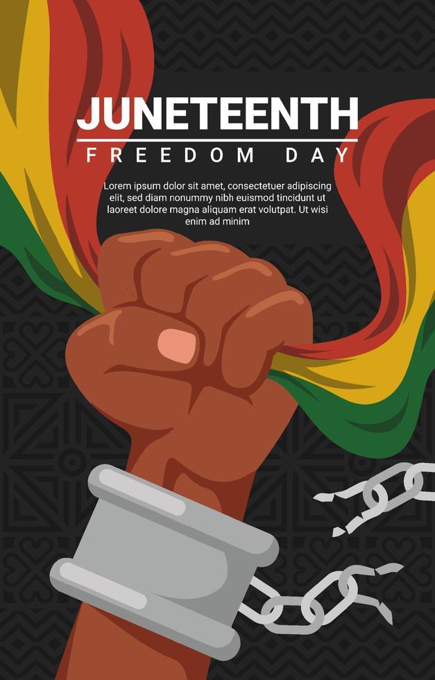 Juneteenth Freedom Day Background vector