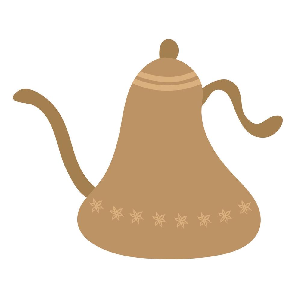 coffee pot or tea pot.  cute cartoon icon kettle vector