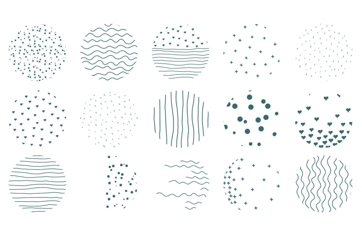 Highlight cover set, abstract simple boho geometric icons for social media template. Vector illustration