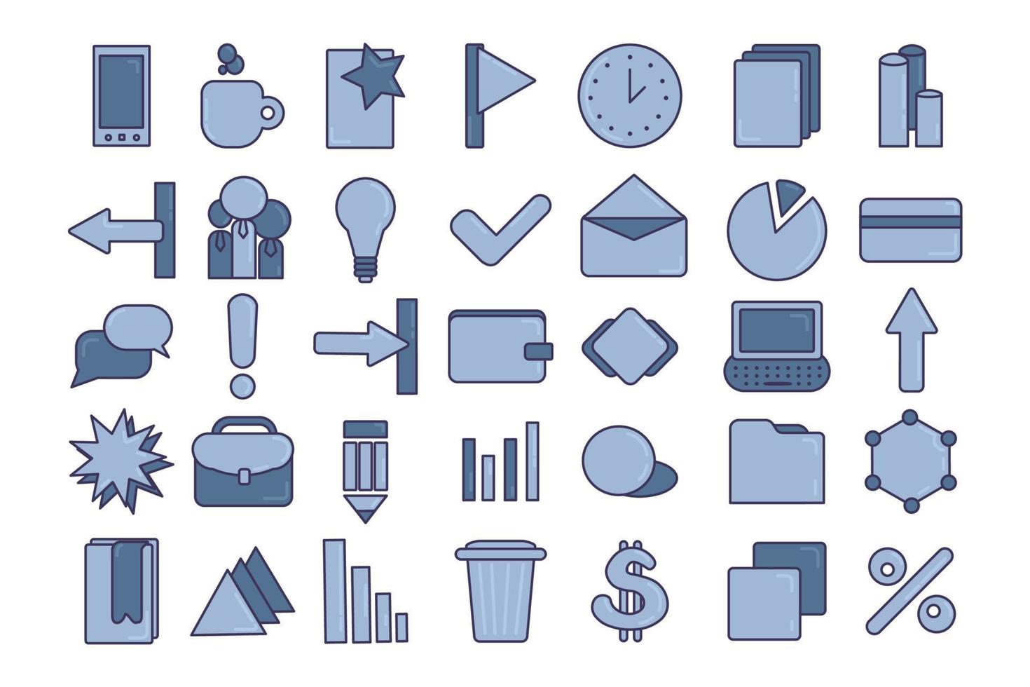 Business, programming, management, internet connection, social network, computing, information icon set. Teamwork thin line icon collection. Start up and Development vector