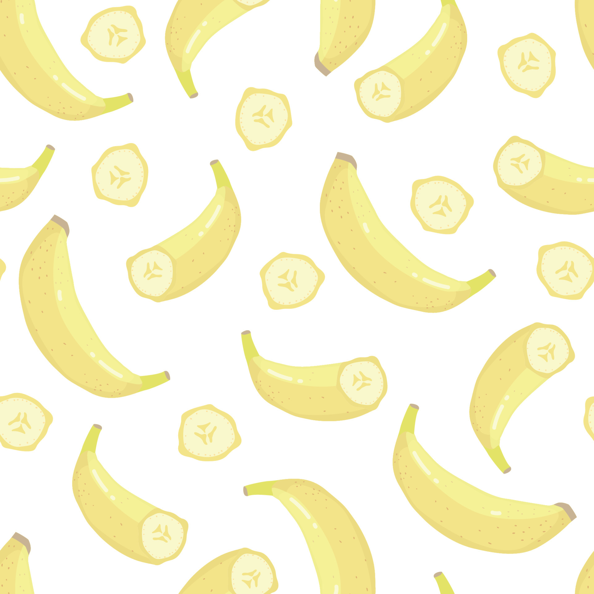 Banana Pattern Cartoon Style Graphic · Creative Fabrica