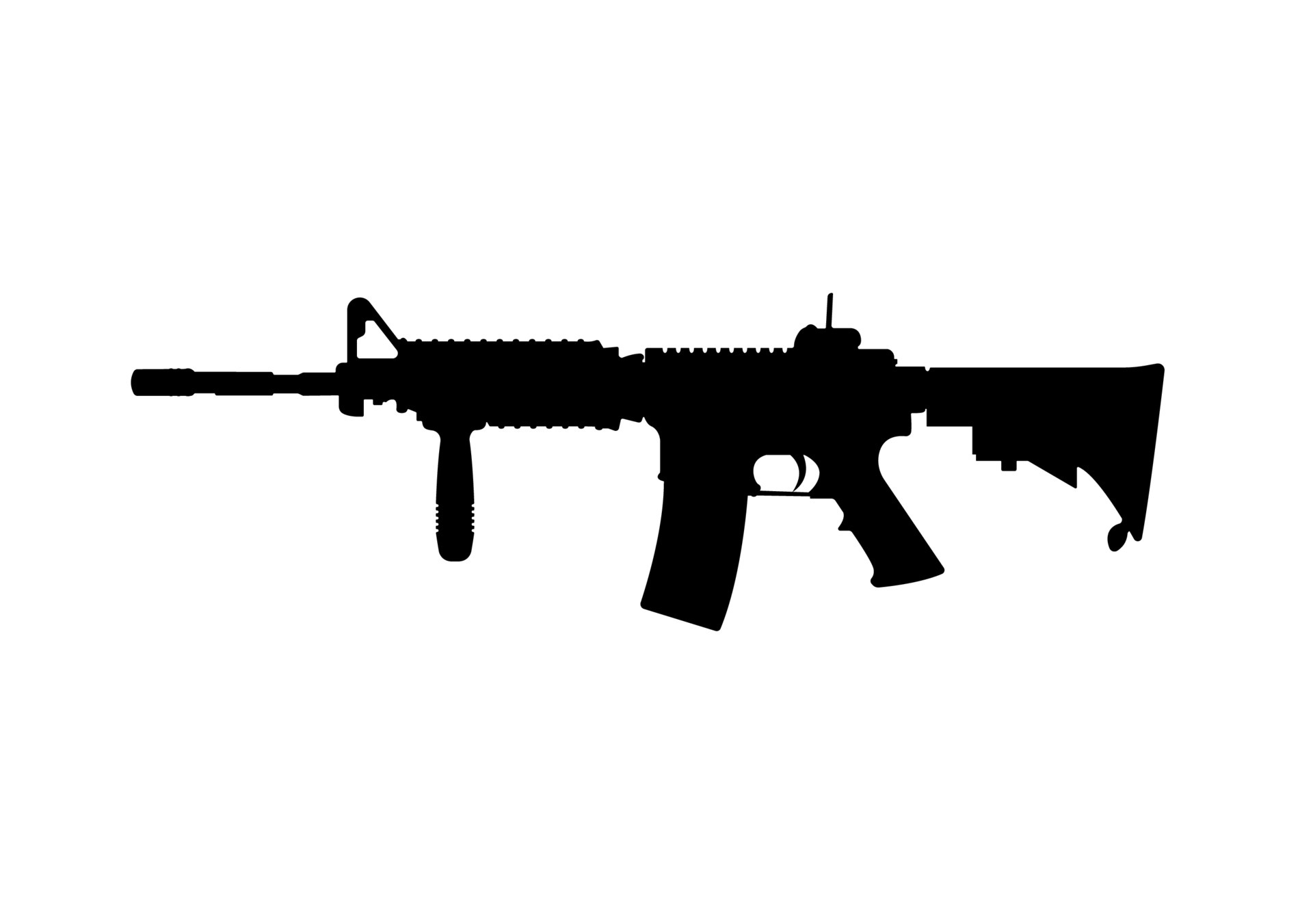 Gun Rifle Weapon Silhouette, Illustration 6921983 Vector Art at Vecteezy