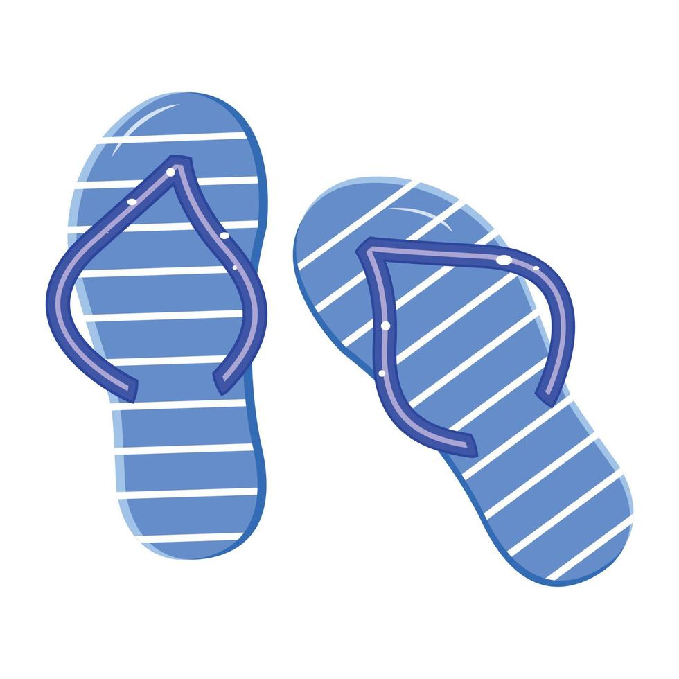 Summer flip-flops. Beach shoes. Vector illustration 6922363 Vector Art ...