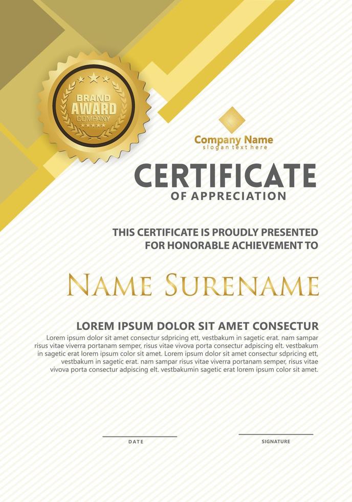 certificate template with modern pattern,diploma,Vector illustration vector
