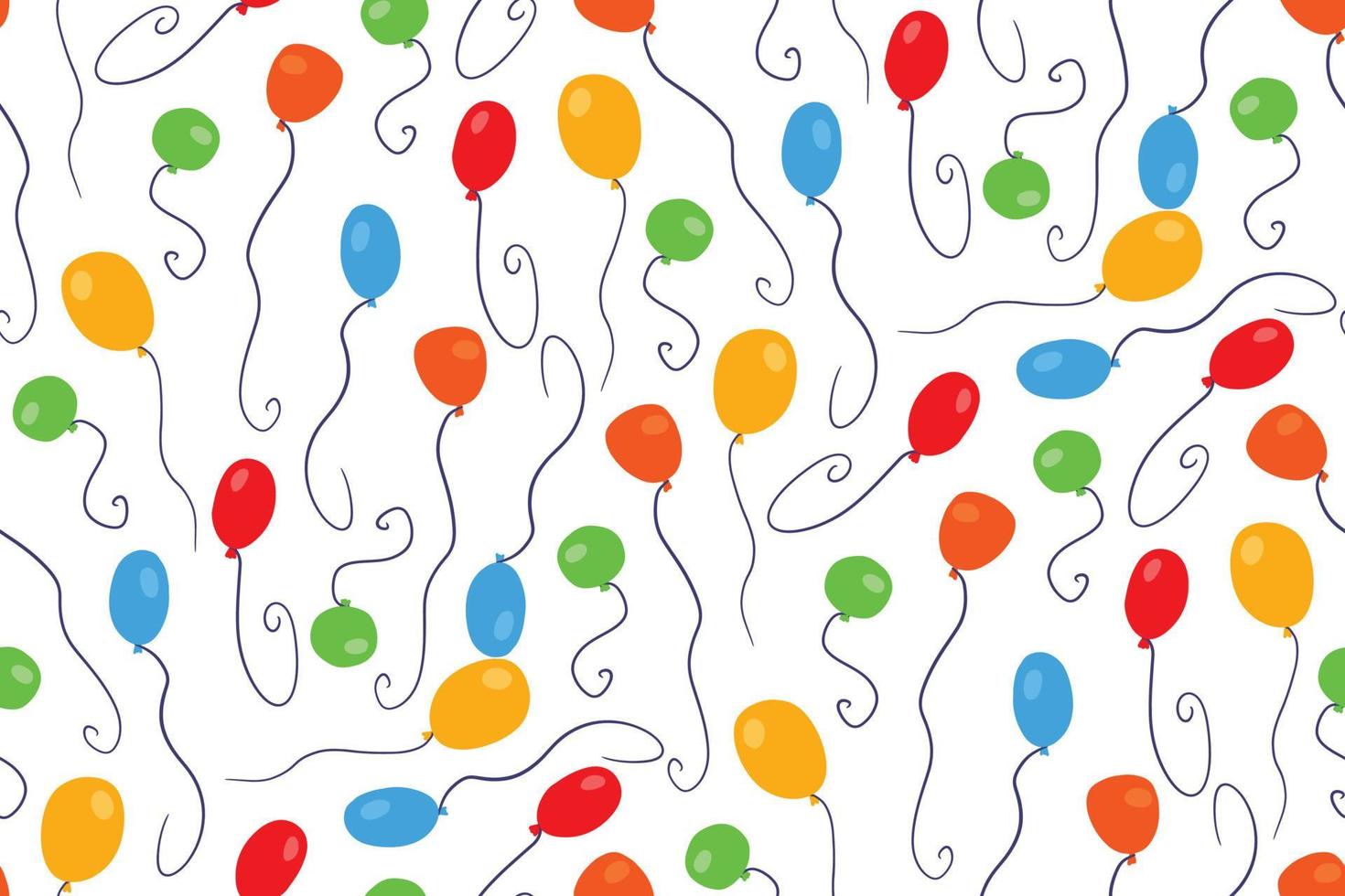 multicolored balloons seamless pattern for holiday decoration vector