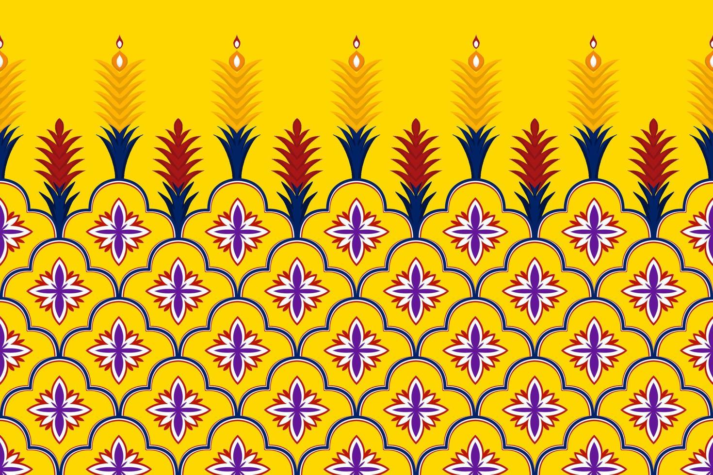 Abstract geometric ethnic Moroccan seamless pattern design. Aztec fabric carpet mandala ornament chevron textile decoration wallpaper. Tribal traditional embroidery vector illustrations background