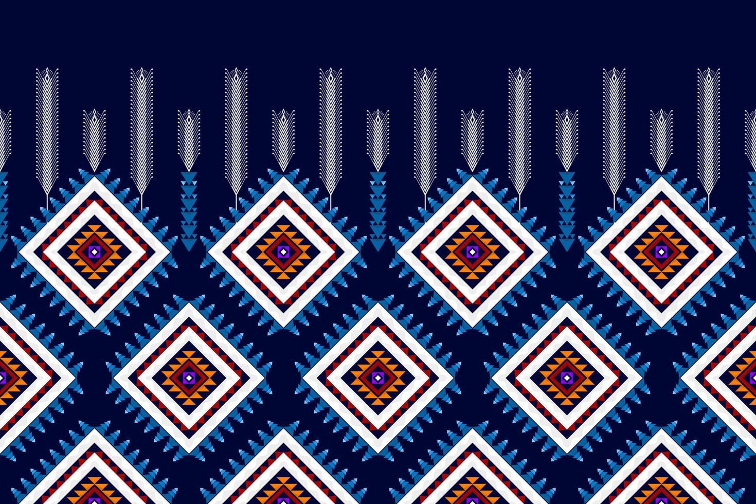 Abstract geometric seamless pattern design. Aztec fabric carpet mandala ornament chevron textile decoration wallpaper traditional embroidery vector illustrations background