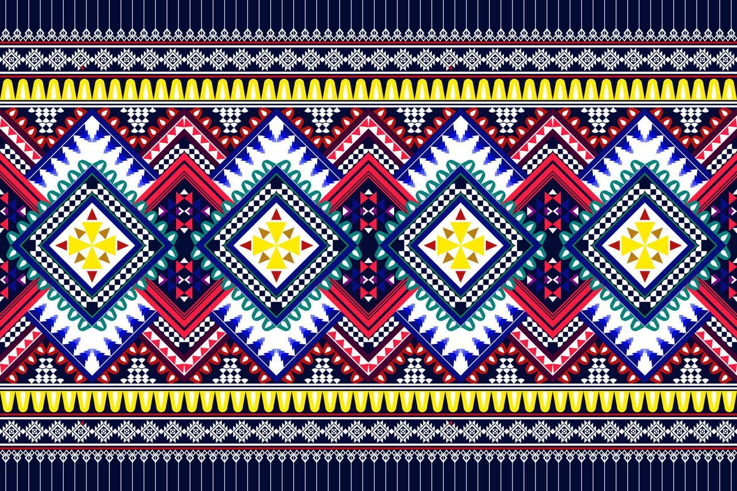 diseño de patrón geométrico abstracto sin costuras. azteca tela alfombra mandala ornamento chevron textil decoración papel pintado tradicional bordado vector ilustraciones fondo