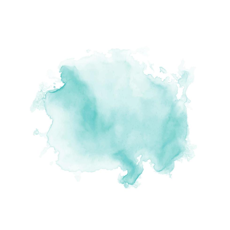 Abstract mint green watercolor water splash on a white background vector