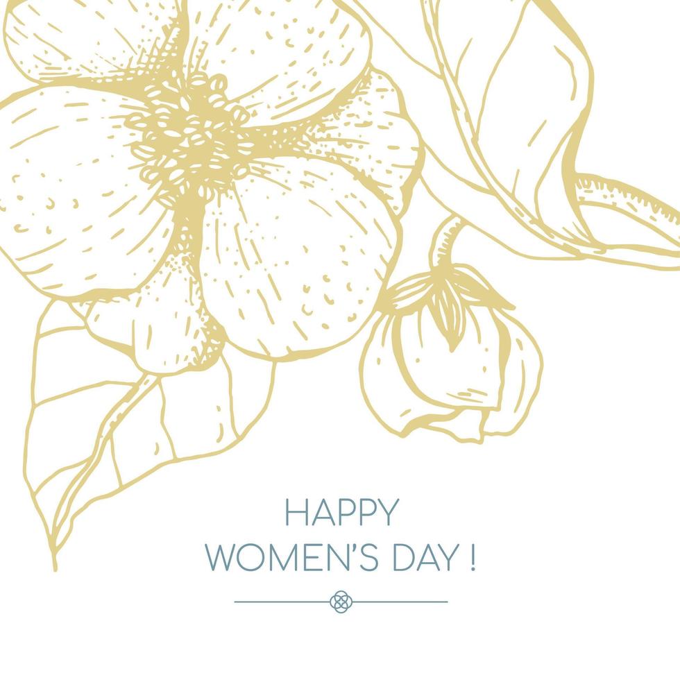 día internacional de la mujer 8 de marzo. tarjeta de felicitación vector