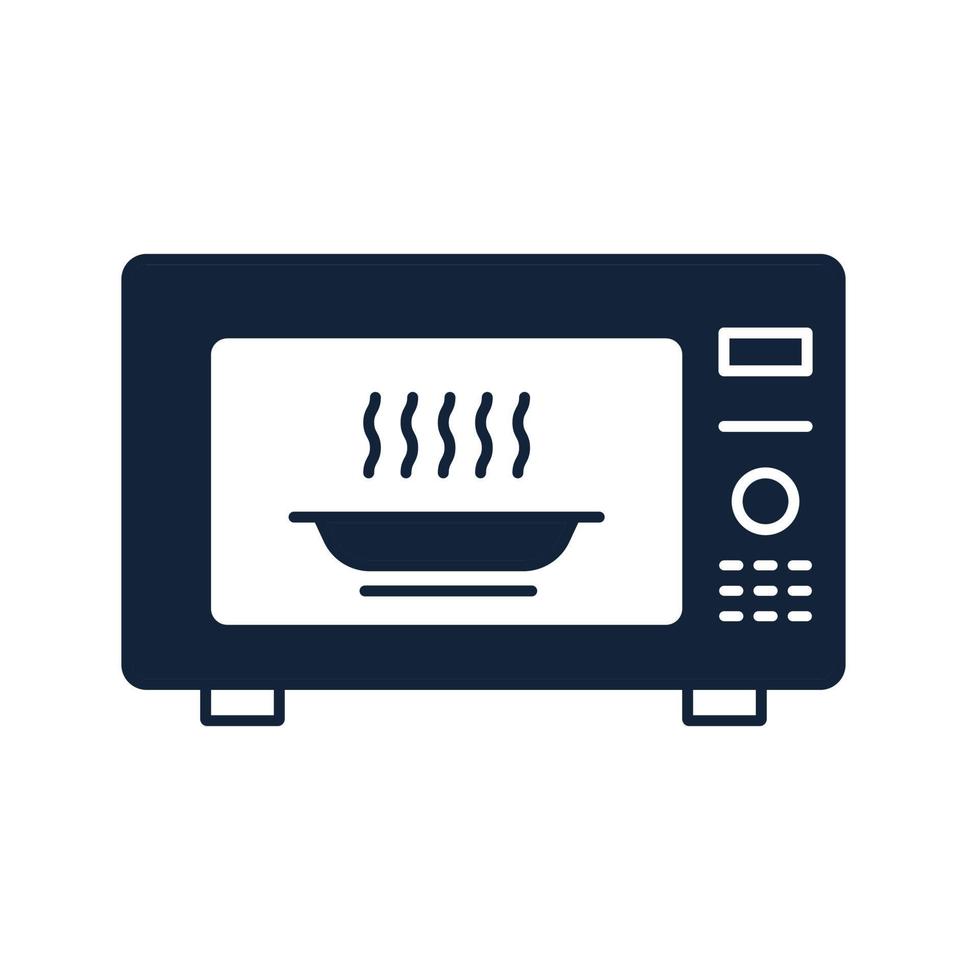 Microwave safe icon. Vector illustration on white, isolated