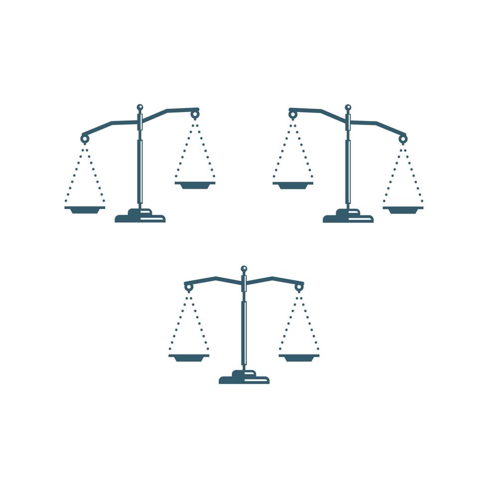 Scales of justice set. Law balance symbol. Libra. Vector