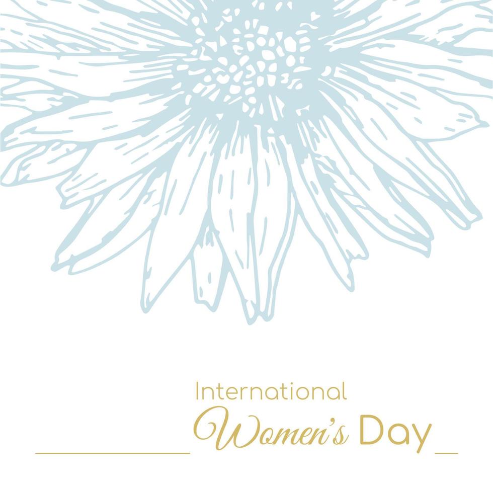 International women day 8 of march. Congratulation card. Vector