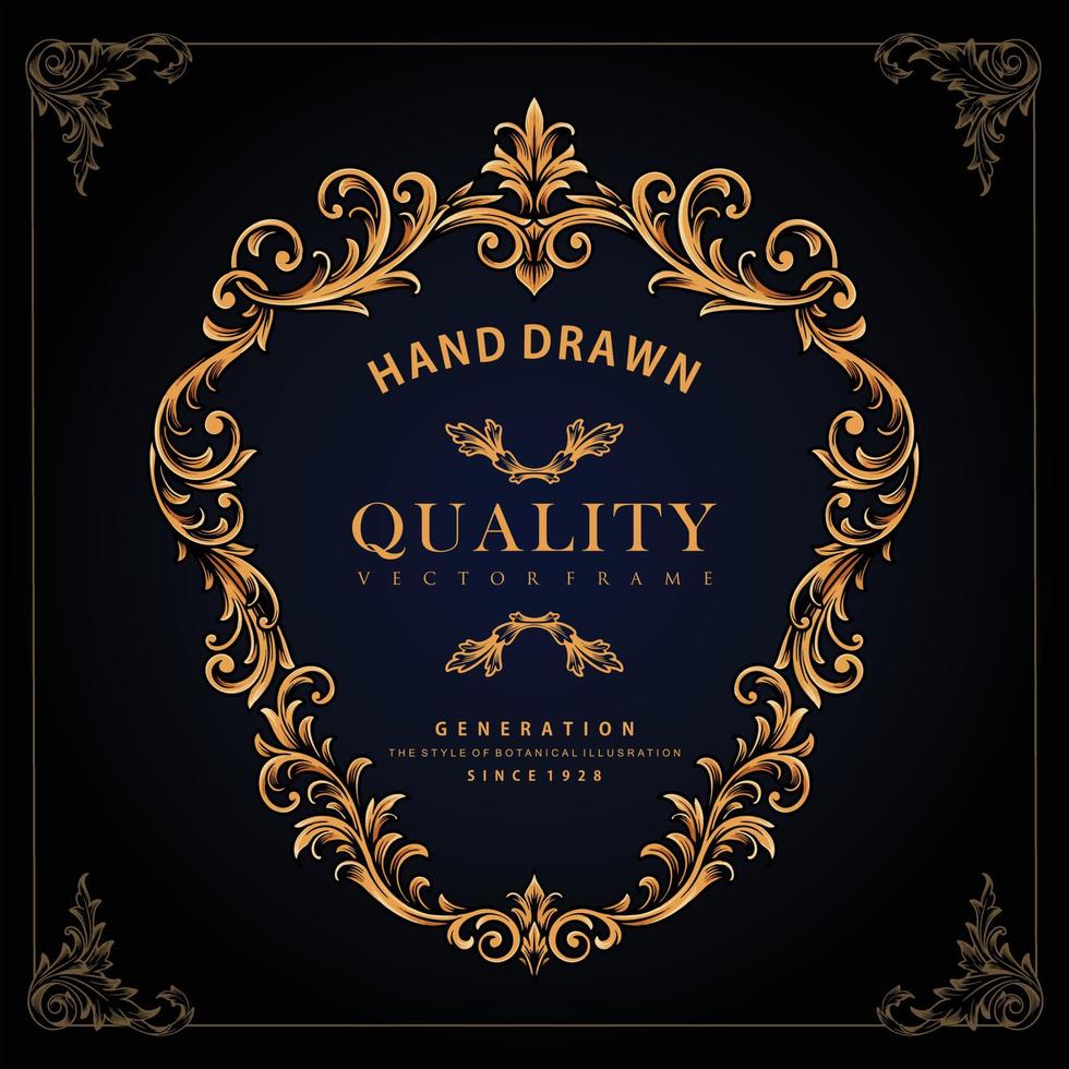 Elegant vintage frame with classic style vector