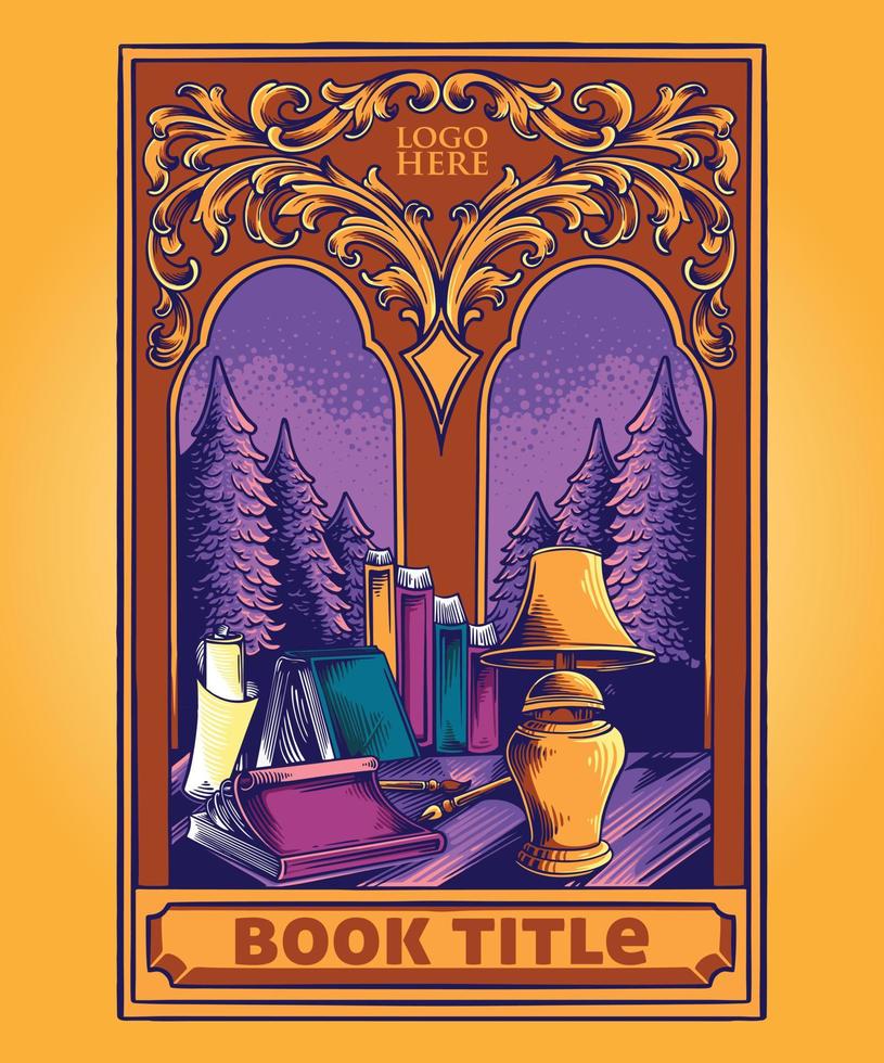 International Book Day with classic ornate elegant vector
