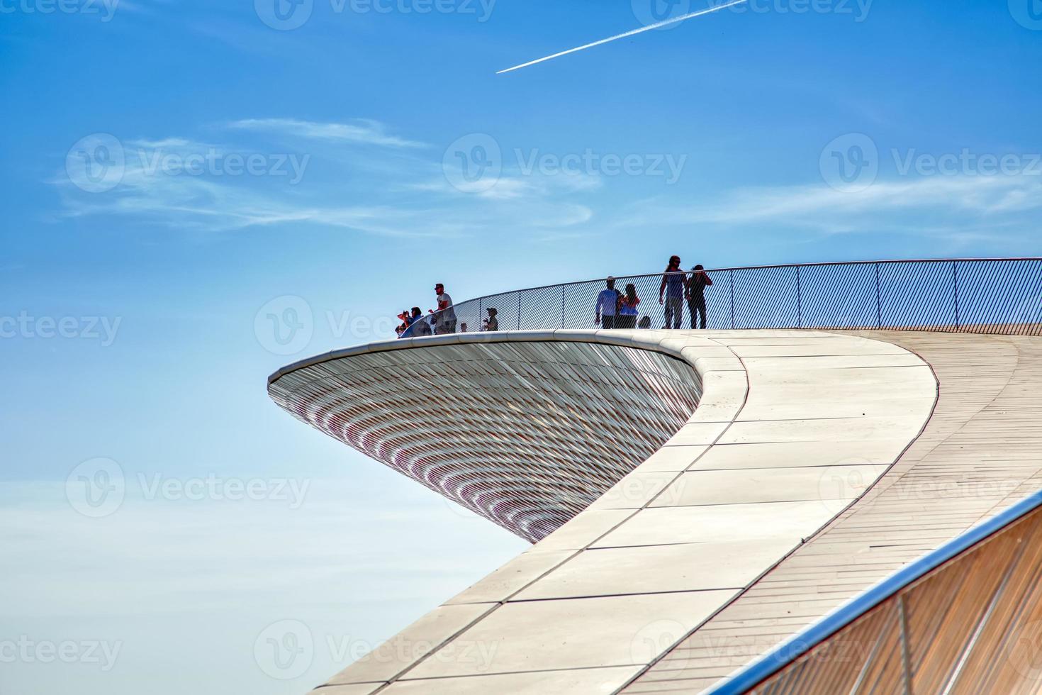 Observation deck near landmark suspension 25 of April bridge photo