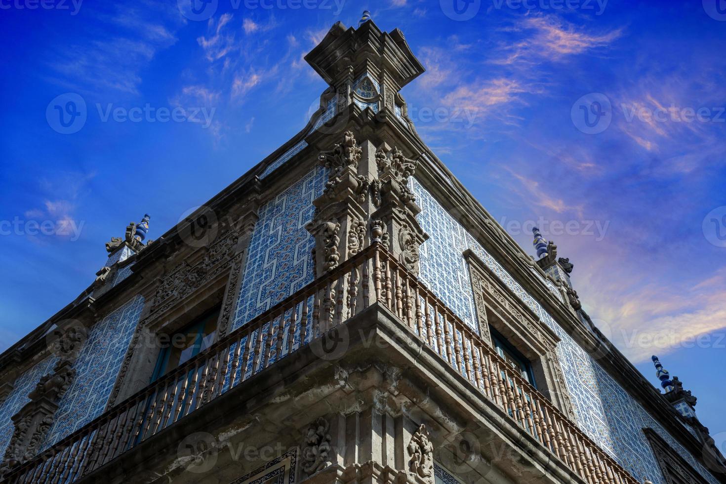 Mexico City streets in historic center near Zocalo Square photo