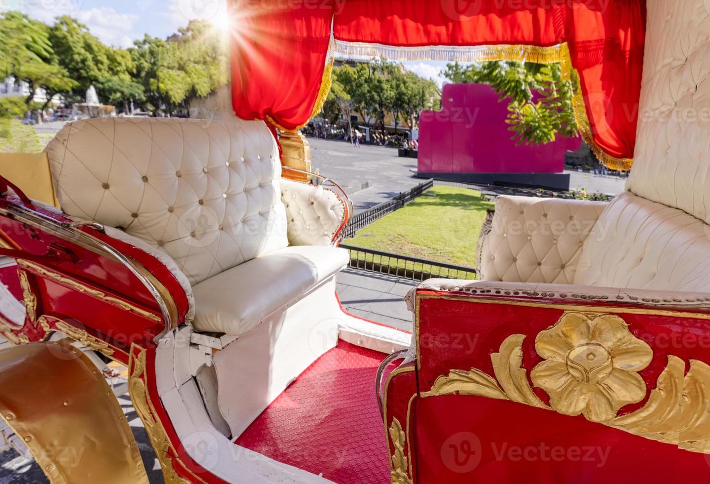 Mexico, Chariot in front of Guadalajara Cathedral waiting for tourists to go to city attractions photo