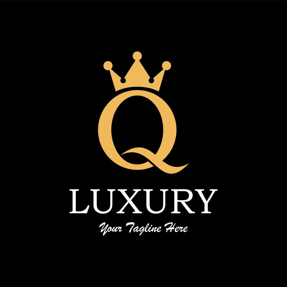 letter Q Queen vector logo