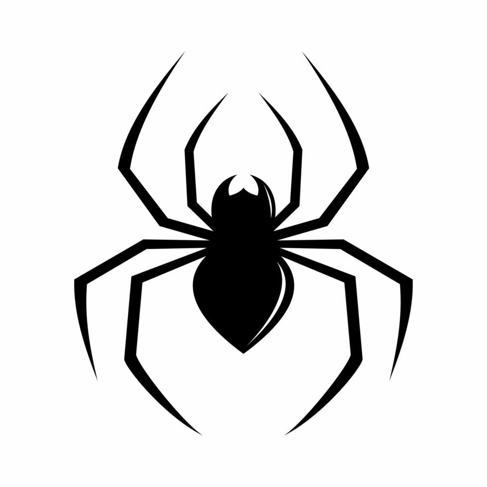 logotipo de vector abstracto de araña negra