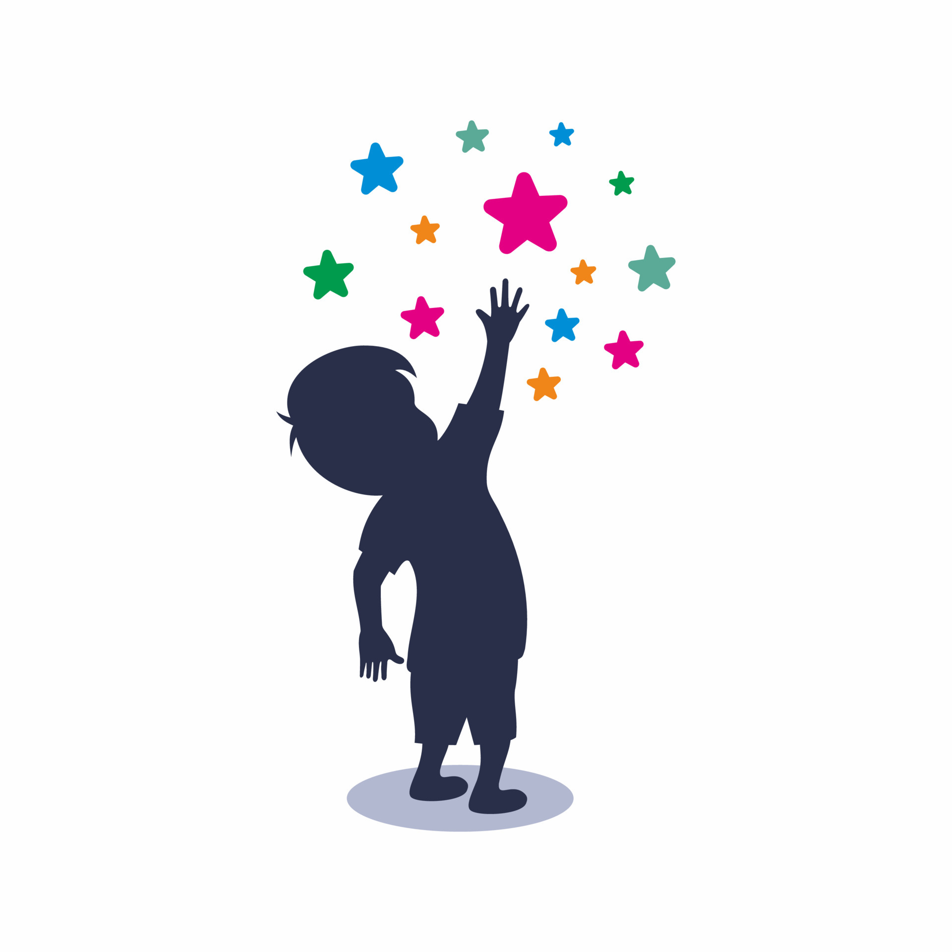 Child Logo Reaching For The Stars 6923591 Vector Art At Vecteezy