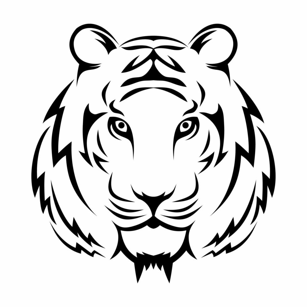 abstract tiger face vector