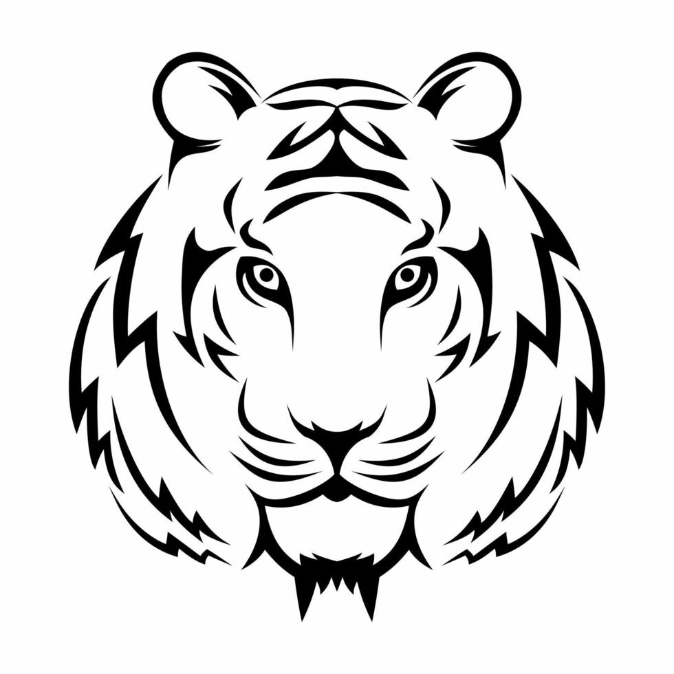 abstract tiger face vector