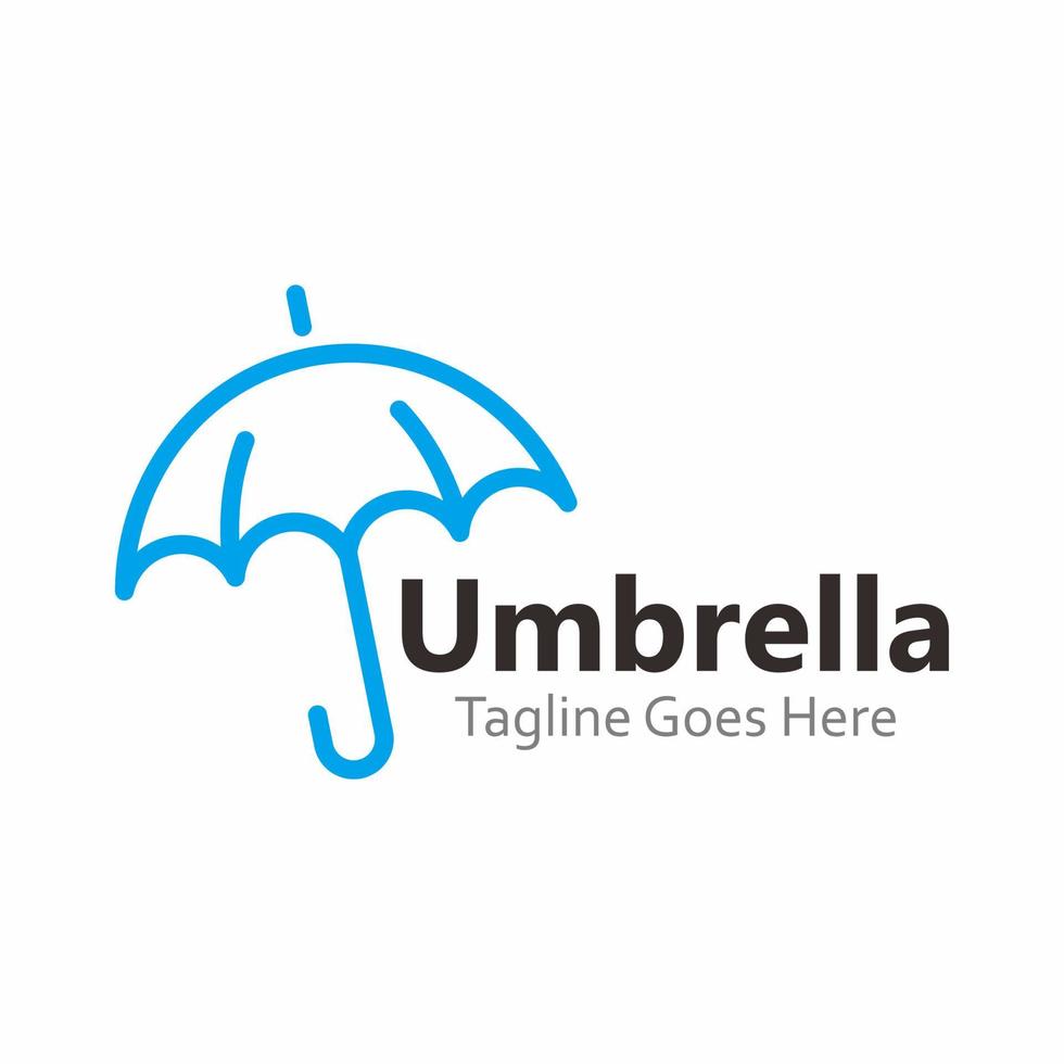 logotipo de vector abstracto de paraguas