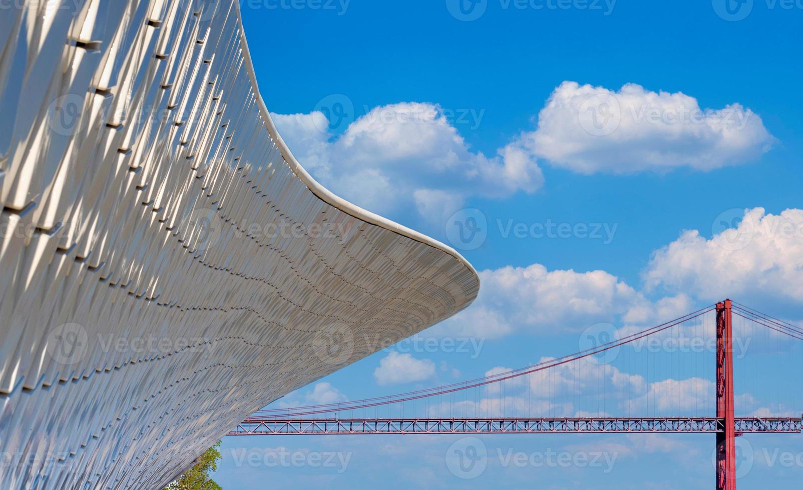 Lisbon, Landmark suspension 25 of April bridge photo