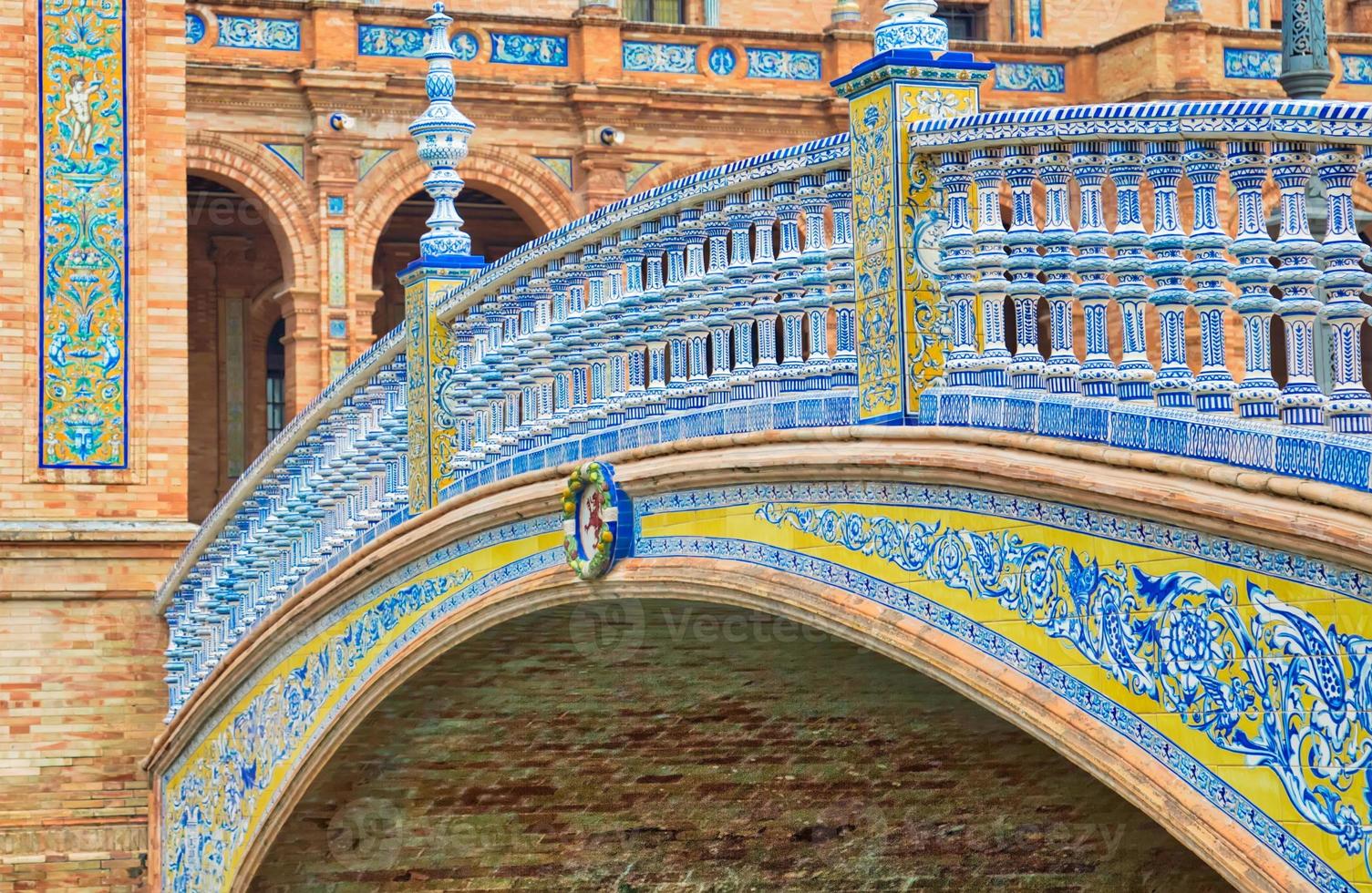 plaza de espana, sevilla, una plaza en el parque de maria luisa, un ejemplo emblemático de la arquitectura española foto