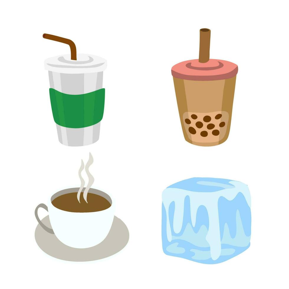 vector drink tea milk carton hot tea