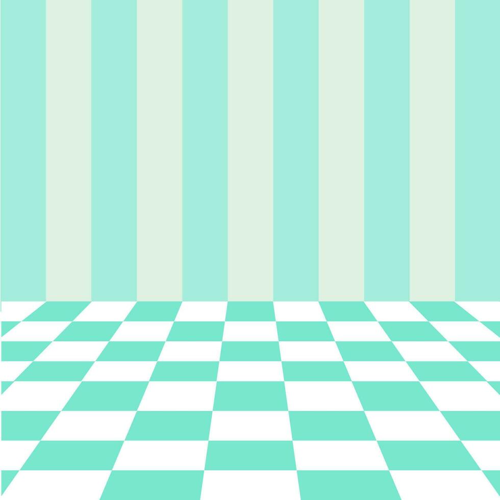 turquoise blue checkerboard product display scene background vector