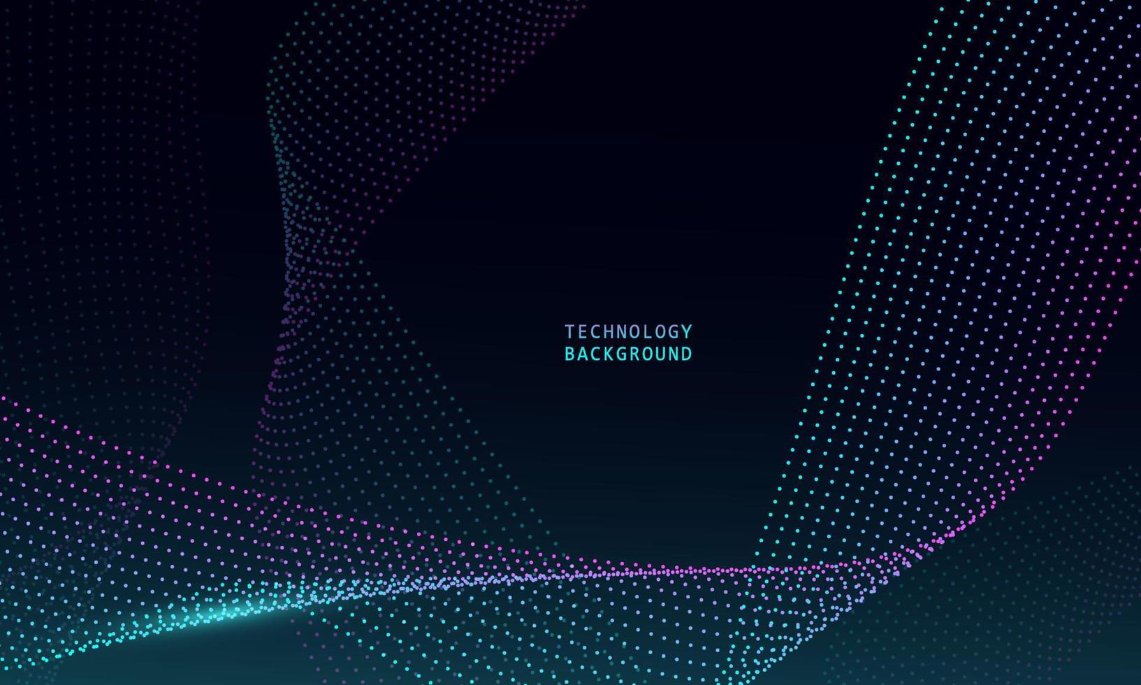 abstract wave technology background with blue light smooth and flow. vector