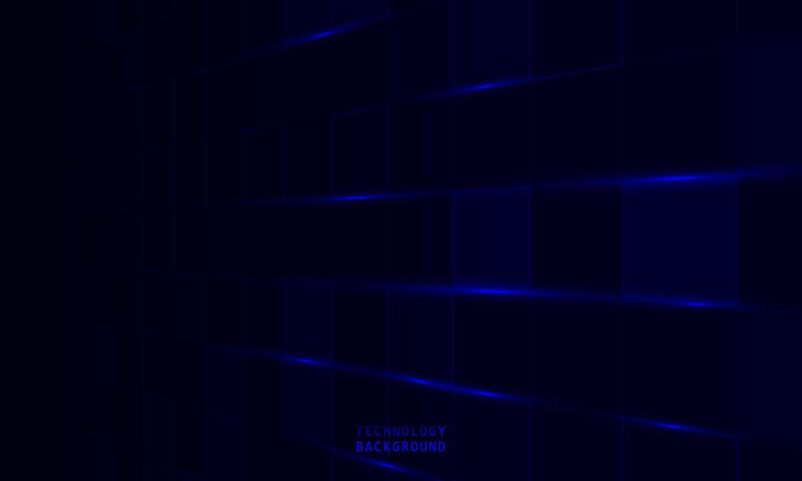 Abstract technology concept particle connection background with blue lights. vector