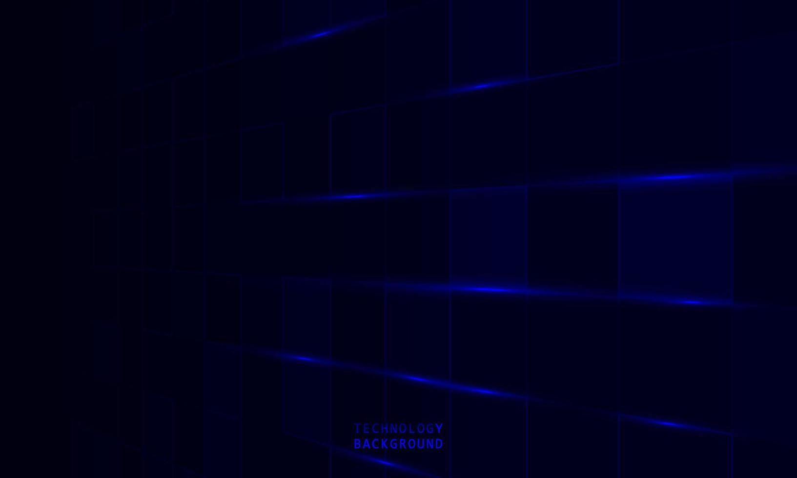 Abstract technology concept particle connection background with blue lights. vector