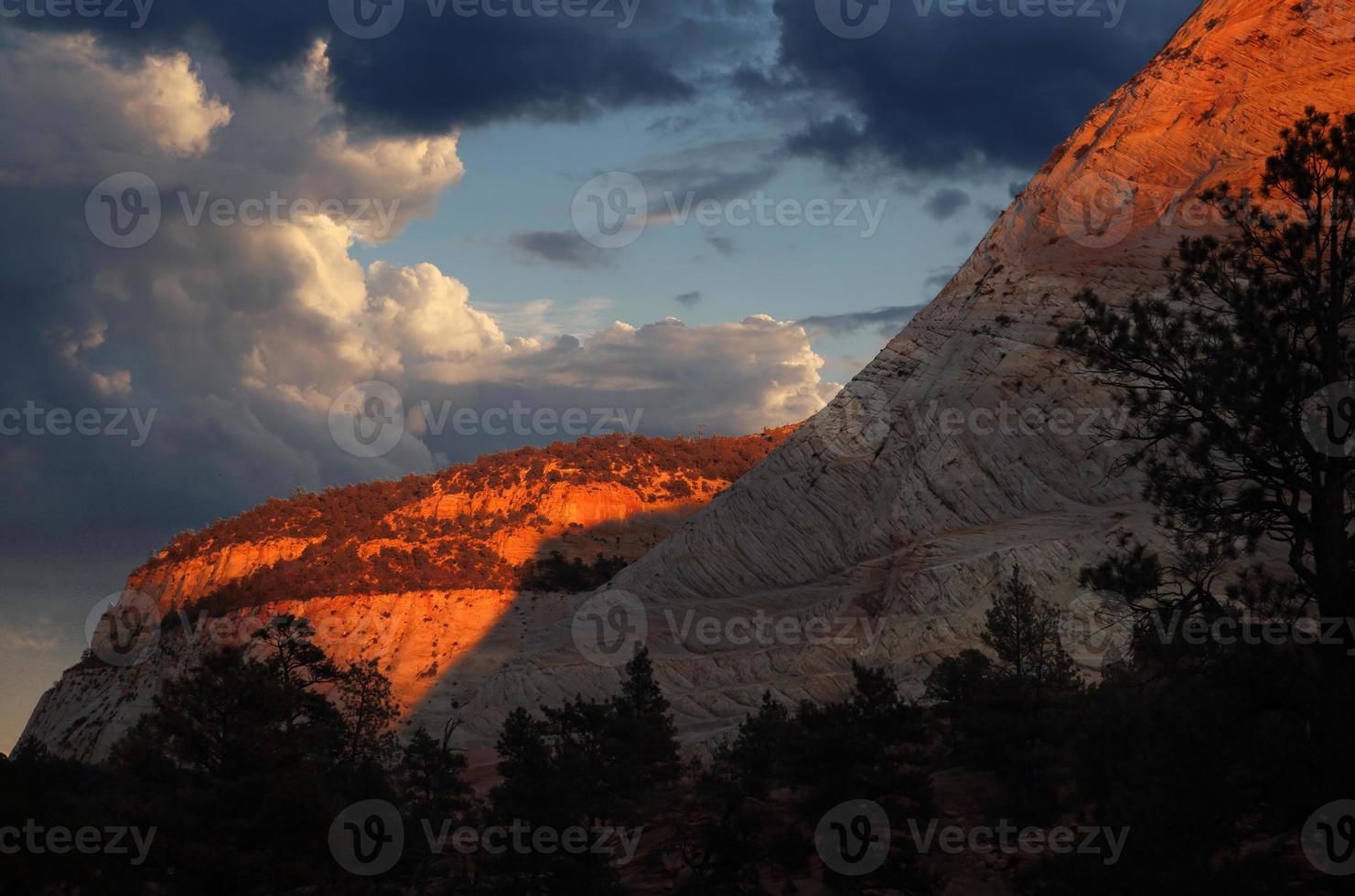 Scenic Zion Park Scenic Landscapes at sunset photo