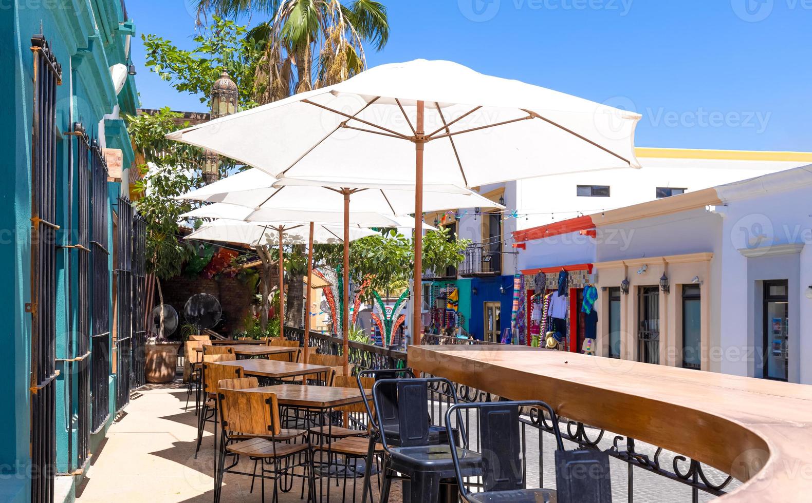 Mexico, colonial streets and colorful architecture of San Jose del Cabo in historic center photo