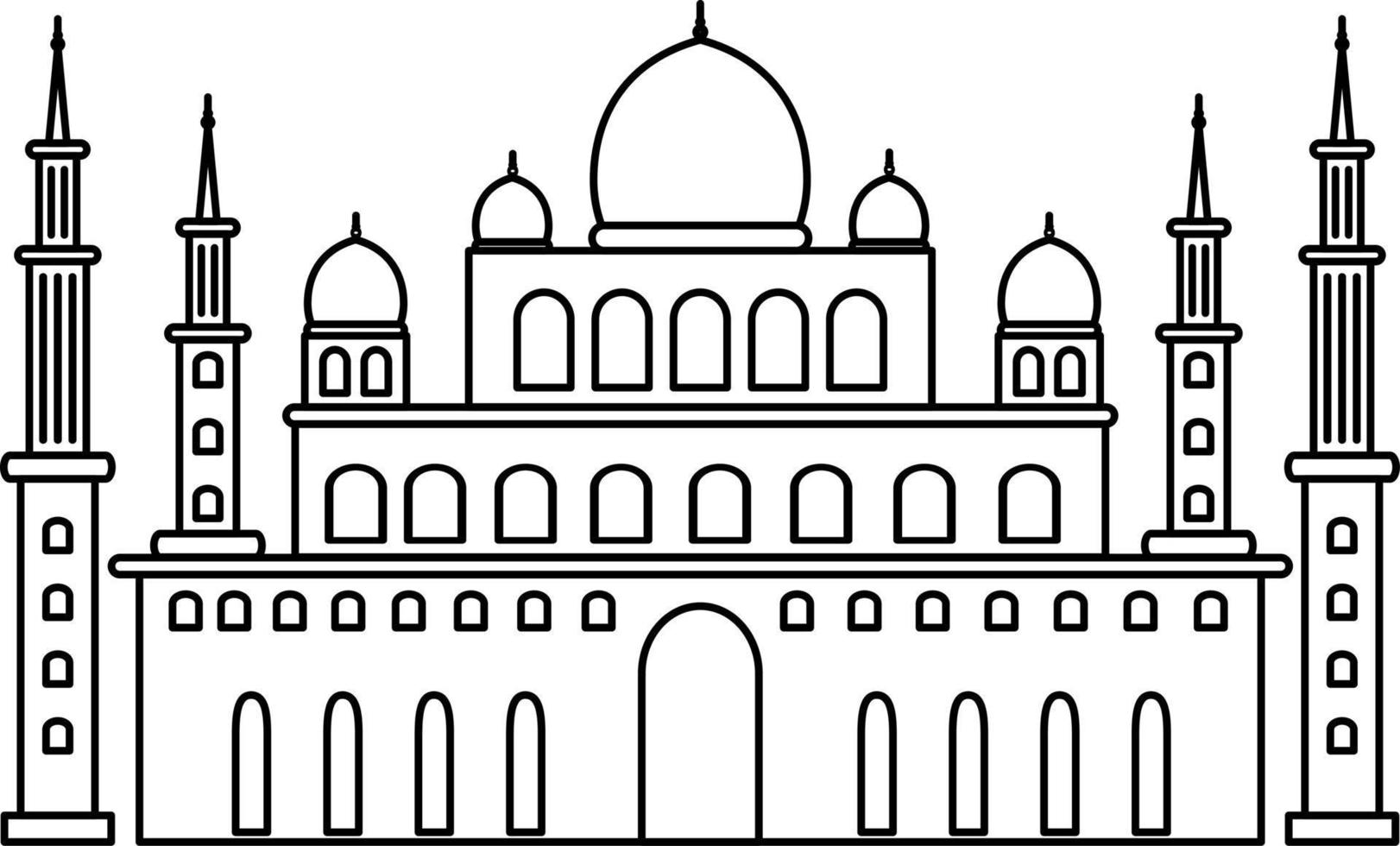 vector de contorno de mezquita