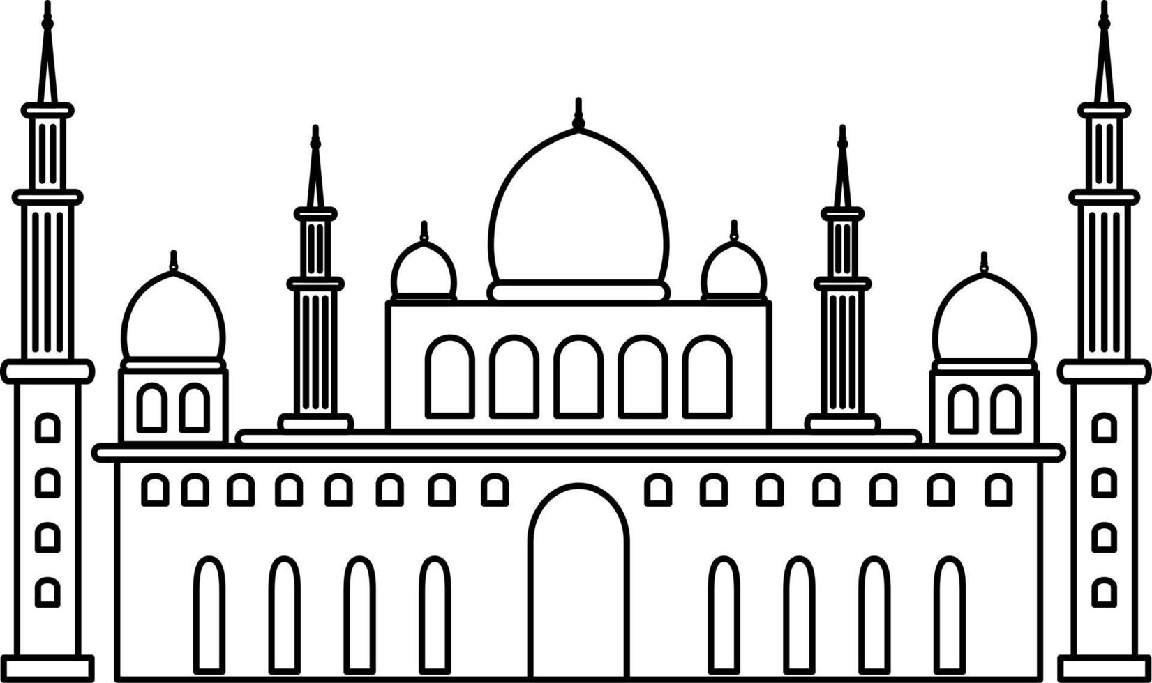 vector de contorno de mezquita