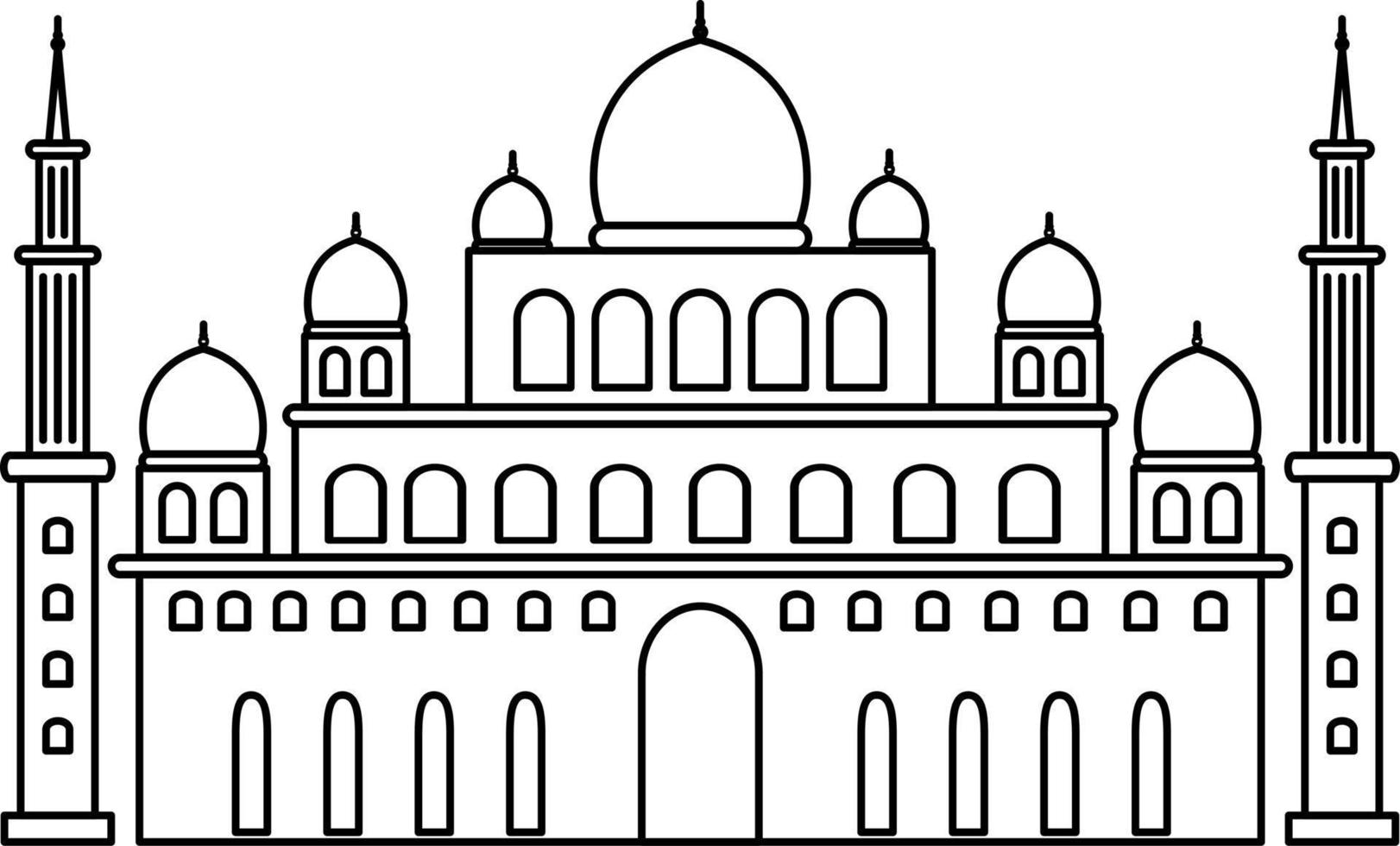 mosque outline vector