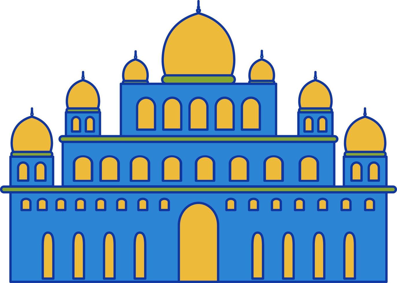 vector de mezquita de línea llena